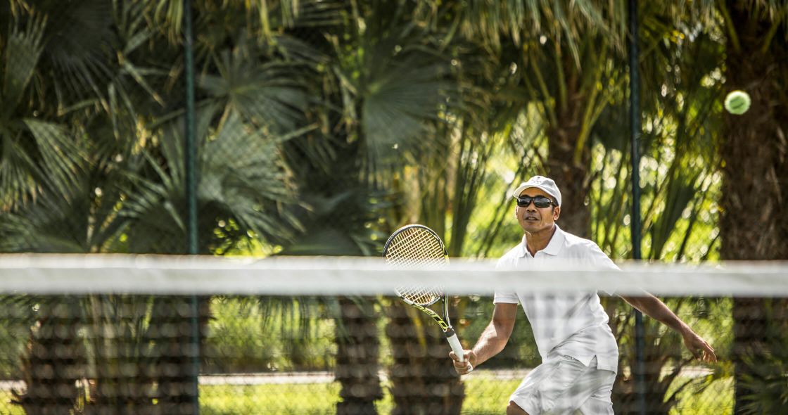 A Person Playing Tennis