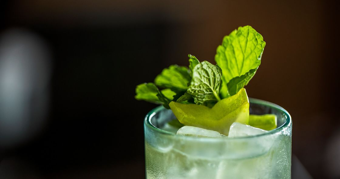 A Glass With A Plant In It