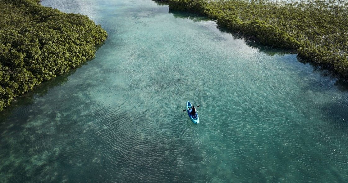 A Person In A Boat On A River