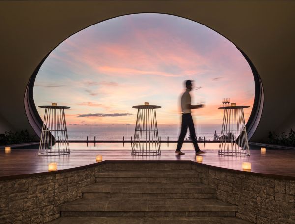 A Person Walking Up Stairs