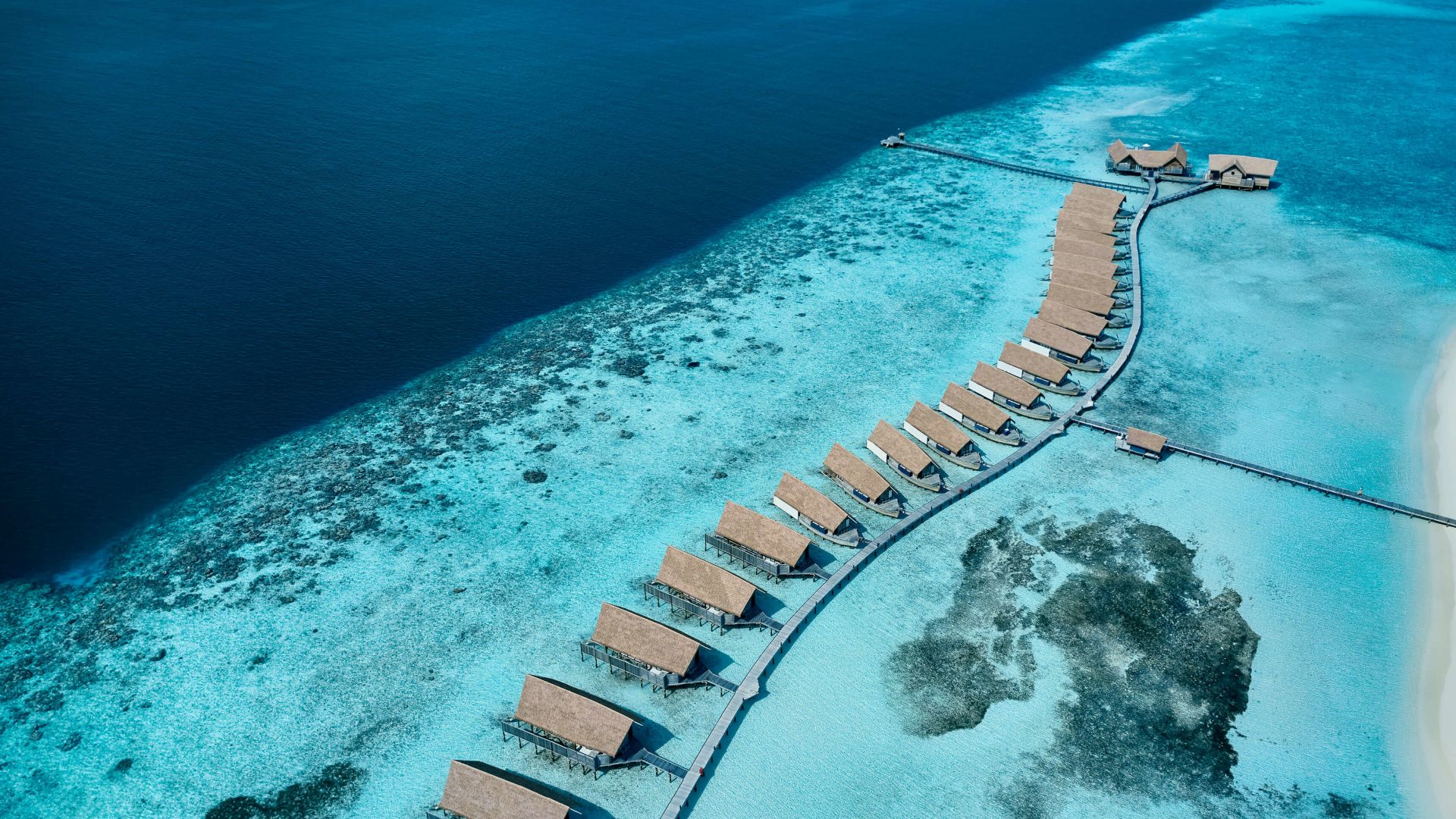 Dhoni Loft Water Villa Aerial