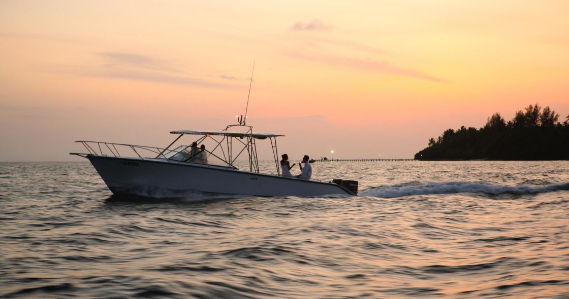 A Boat Sailing On The Water