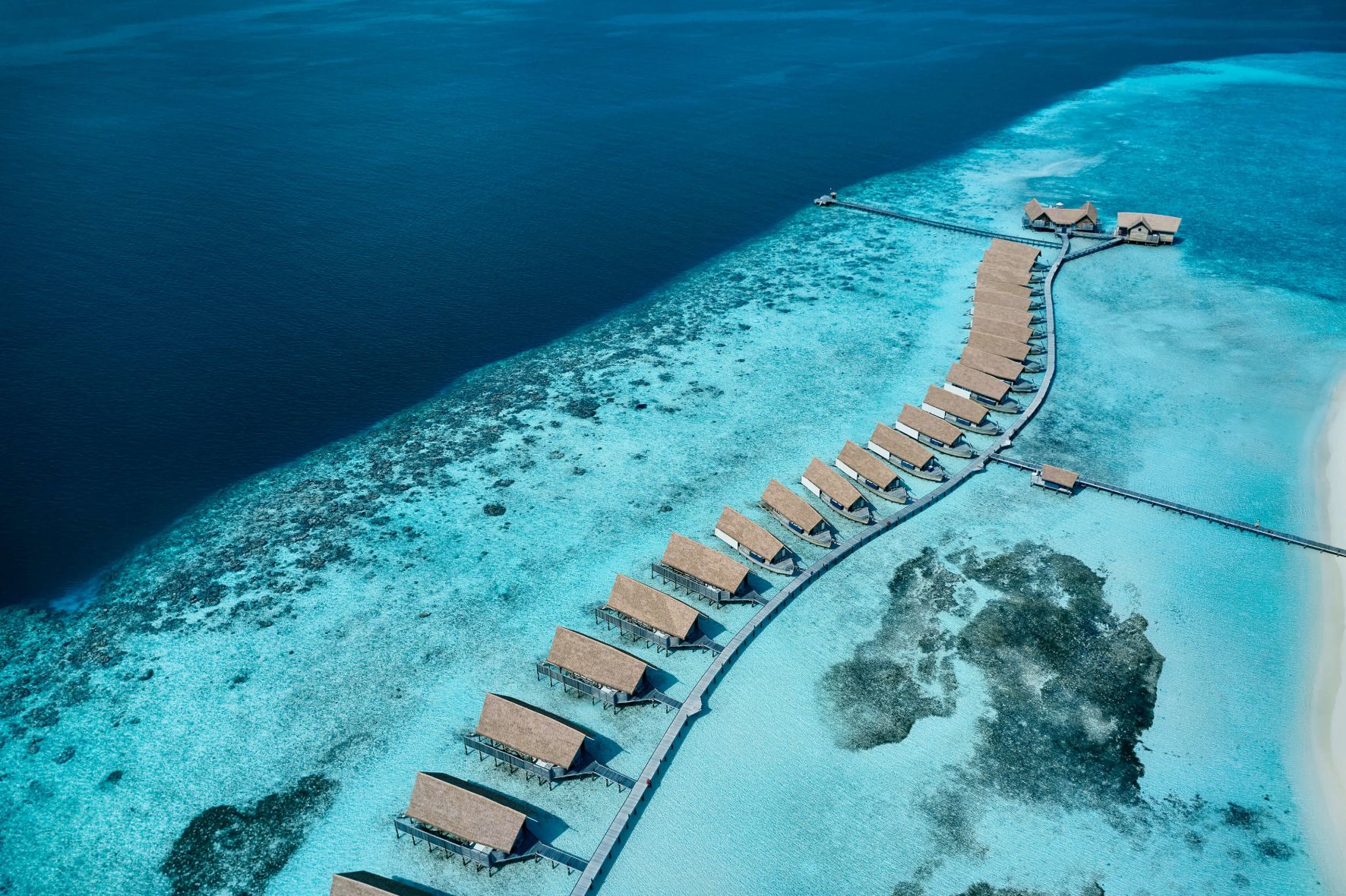 Dhoni Loft Water Villa Aerial