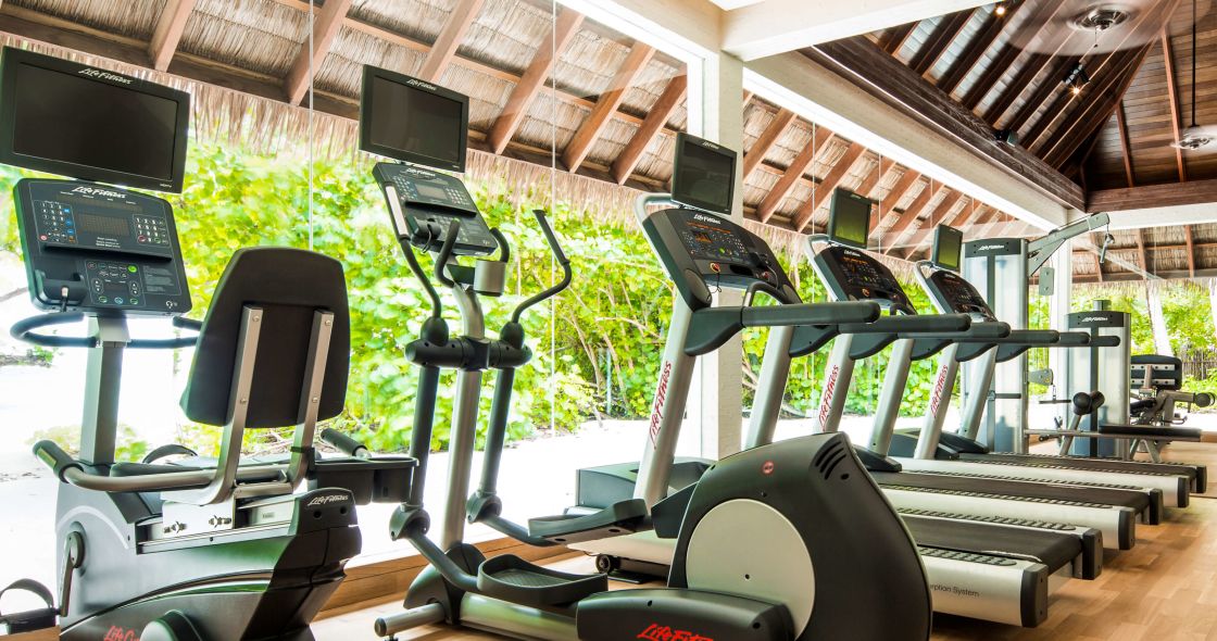 A Gym With Exercise Equipment