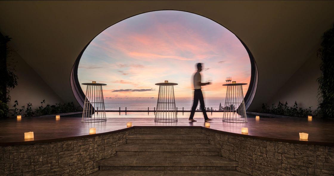 A Person Walking Up Stairs