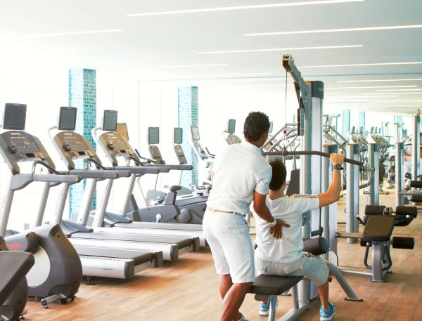 A Man And A Woman Working Out
