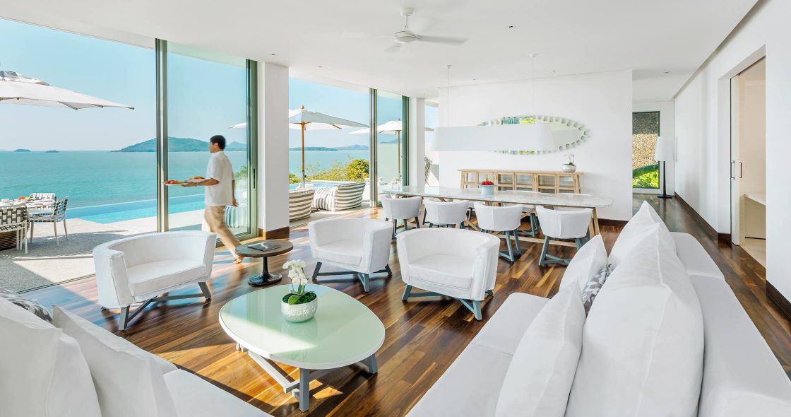 Spacious indoor and outdoor dining areas