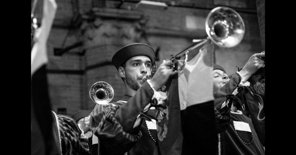 A Man Playing A Trumpet