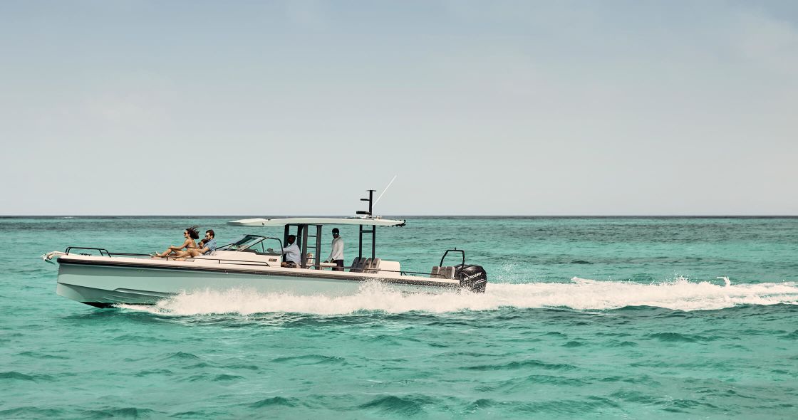 A Boat Travels Through The Water